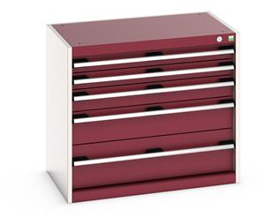 40012095.** Cabinet consists of 2 x 75mm, 1 x 100mm, 1 x 150mm and 1 x 200mm high drawers 100% extension drawer with internal dimensions of 675mm wide x 400mm deep. The...